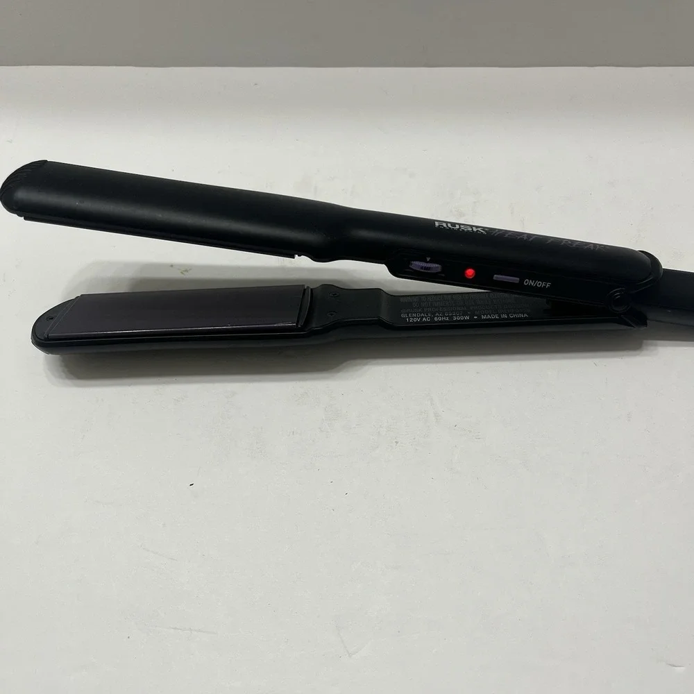 Rusk Engineering Heat Freak Ceramic Tourmaline Flat Iron Hair Straightener Black